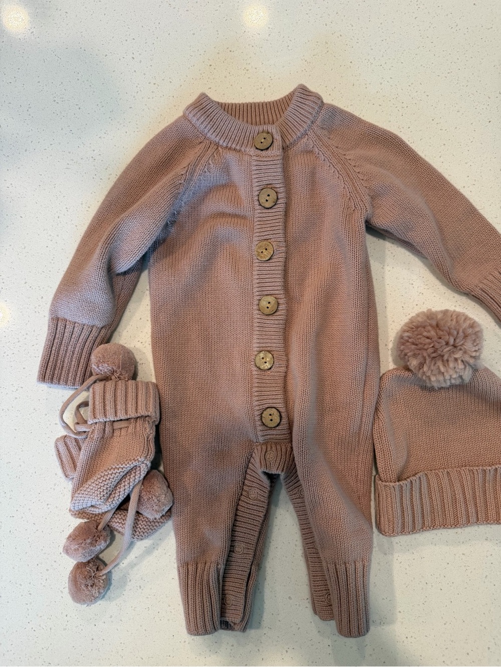 Caden Lane Knit Button Sweater Romper Bundle